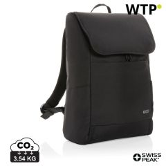 Swiss Peak Fern AWARE™ RPET all over zipper 15.6 backpack, black, XDP763.041