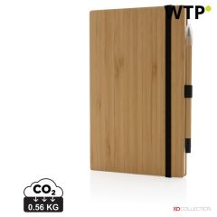 Set bilježnice od bambusa i olovke s beskrajnim grafitom, smeđa, XDP774.469