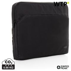 Swiss Peak Aware™ RPET Essential 15.6 inch laptop sleeve, black, XDP788.1601