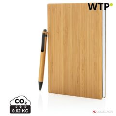A5 Bamboo notebook & pen set, brown, XDP772.159