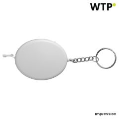 ABS key holder tape measure Lorena, white, 2131-002999999