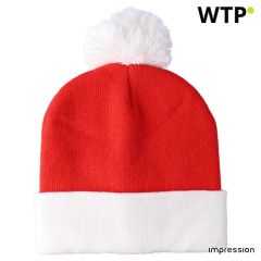 Acrylic knitted Christmas beanie Eleni, red, 1271554-008999999