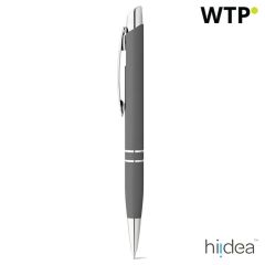 Aluminium ball pen with clip, silver, 11102-127