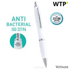 Antibacterial ball pen, white, V9789-02
