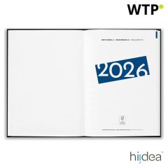 AUSTEN A5, A5 diary in PU (58% recycled) and polyester reciclado (100% rPET) 300D, light grey, 96214-123