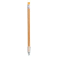 Bamboo pencil with metal graphite tip and eraser, natural, B11156