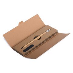 Pencil with eraser with metal graphite tip, natural, B11158