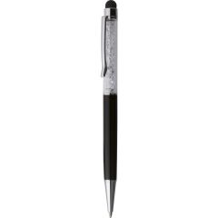 Touchscreen-Kugelschreiber aus Metall und Kunststoff, Schwarz, B11195