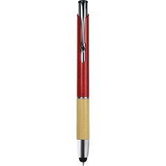 Penna a sfera touchscreen in paglia di grano+ABS, bambù e metallo, B11273