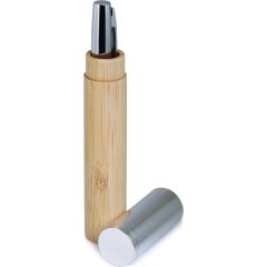 Ballpoint pen with metal, bamboo and plastic in a gift box, natural, B11276