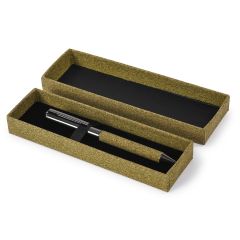 Ballpoint pen with tea case made of metal paper and tea grounds, B11313
