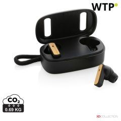 Auricolari TWS in plastica riciclata e bambù RCS, XDP329.86-6116851A
