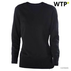 Ladies V-Neck Jumper, EGKA966