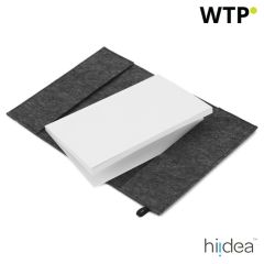 BALDWIN, A5 blok s koricom od recikliranog filca (100% rPET) i linijskim stranicama od 100% recikliranog papira, tamno siva, 93636-133