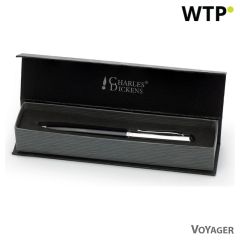 Ball pen Charles Dickens® in case, black, V1350-03