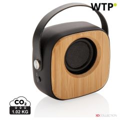 Bambusov 3W brezžični modni zvočnik, črna, XDP328.589