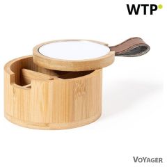 Bamboo jewellery box, beige, V8225-18