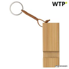 Bamboo key chain phone stand Kian, beige, 748770-823999999