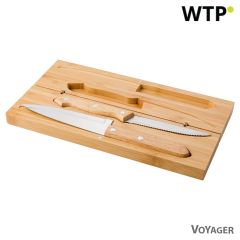 Bamboo knife set, brown, V4893-17