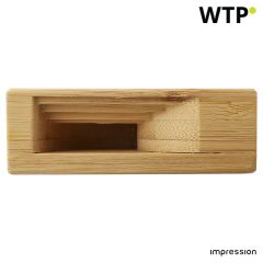 Bamboo phone stand Albert, brown, 1171145-011999999