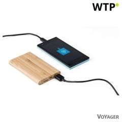 Bamboo power bank 4000 mAh, brown, V0339-16