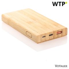Bamboo power bank 8000 mAh BRIGHT | Caroline, smeđa, V0348-17
