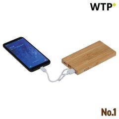 Bambusova Power Bank Katowice 8.000 mAh, bež, EG147313