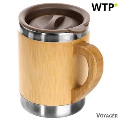 Bamboo thermo mug 300 ml | Kol, brown, V0846-17