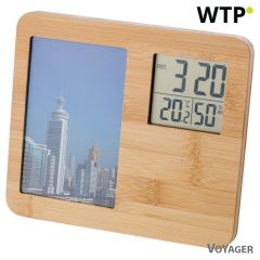 Bambusova vremenska postaja, okvir za fotografije, rjava, V0039-16