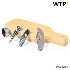 Bambusov vinsko set, 4 kosi, rjava, V2086-17
