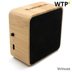 Bambusov brezžični zvočnik 3W BRIGHT, solarni panel | Androwe, rjava, V2240-17