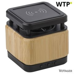 Bamboo bežični zvučnik 3W, bežični punjač 3W, smeđa, V0121-16