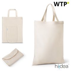 BEIRUT, Borsa pieghevole in cotone (50%), cotone riciclato (30%) e poliestere (20% rPET) (140 g/m²), naturale, 92332-150