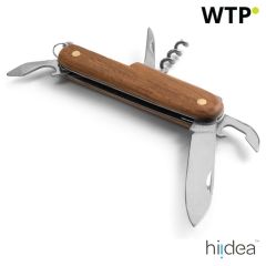BELPIANO, Multifunction pocket knife in stainless steel and wood, natural, 94159-160
