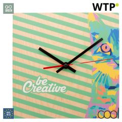 BeTime Wood B, custom wall clock, natural, AP716612