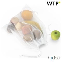 BOLZANO, Borsa pieghevole in rete e poliestere riciclato 190T (100% rPET), bianco, 92934-106