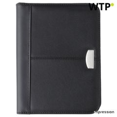 Bonded leather folder Rosa, black, 8613-001999999