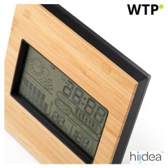 BROMLEY, Stazione meteorologica da scrivania con schermo LCD in ABS e bambù, nero, 97099-103