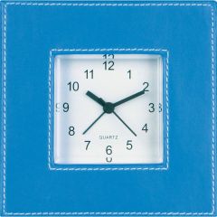 PU table clock, blue royal, C12190BL