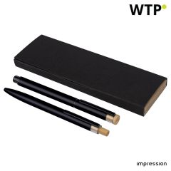 Recycled aluminium lacquered pen set Ilaria, 1351333