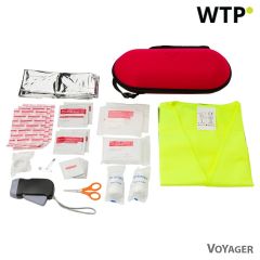 Avtomobilski nujni komplet prve pomoči v torbici, 40 kosov, rdeča, V8712-05