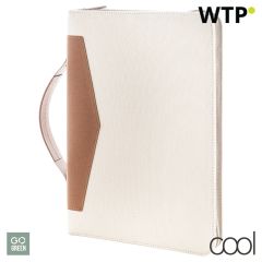 Carbasa Zip, recycled canvas document folder, natural, AP808296-00