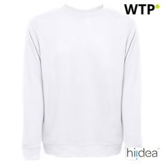 THC COLOMBO WH, Unisex sweatshirt in Italian with ribbed collar, cuffs and waistband, White, 30265