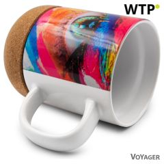 Keramična skodelica 370 ml s pluto detajlom | Kate, bela, V8297-02