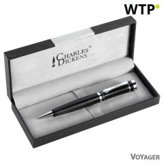 Charles Dickens® Kugelschreiber im Etui, Schwarz, V1104-03