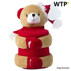 Animale di peluche di Natale con coperta Andrew, misto, 2532-009999207