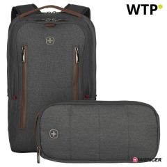 CityUpgrade Laptop Backpack 16 With Cross Body Da, grey, EGWR606489