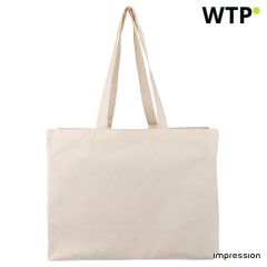 Cotton (180 gsm) shopping bag Novi, beige, 1349518-013999999