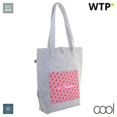 CreaFelt Toteback, custom RPET shoulder bag, white, AP716687