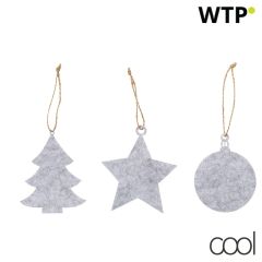Dalim, Christmas tree ornament set, dark grey, AP732247-80
